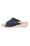 Blaue Hausschuhe mit rutschfester Innensohle aus echtem Leder Fly Flot 90T40429FE