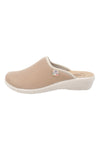 Beige Hausschuhe mit rutschfestem Echtleder-Fußbett Fly Flot 90T40368FE