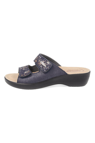 Ciabatte blu in vera pelle anatomiche Fly flot 90T50B18CE