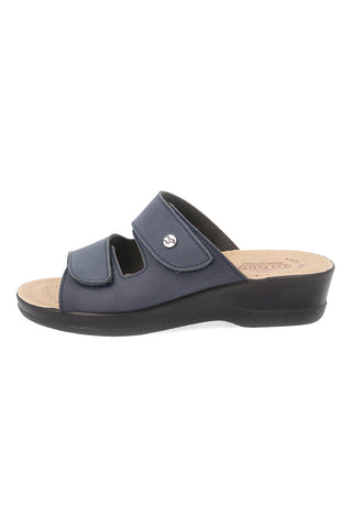 Blaue Hausschuhe mit Innensohle aus echtem Leder, Air Flot Futter und rutschfestem Fly Flot 90630J86CE