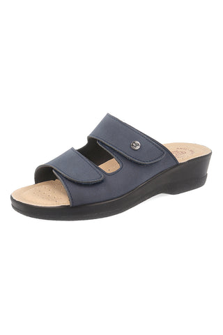 Blaue Hausschuhe mit Innensohle aus echtem Leder, Air Flot Futter und rutschfestem Fly Flot 90630J86CE