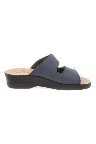 Blaue Hausschuhe mit Innensohle aus echtem Leder, Air Flot Futter und rutschfestem Fly Flot 90630J86CE