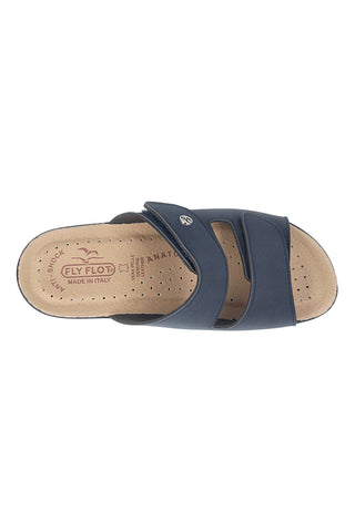Blaue Hausschuhe mit Innensohle aus echtem Leder, Air Flot Futter und rutschfestem Fly Flot 90630J86CE
