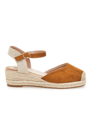 Sandali espadrillas da donna camel con zeppa in corda Pittarello sun BL1