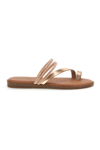 Rose gold Hausschuhe mit leuchtenden Detail Café Kosten 2903