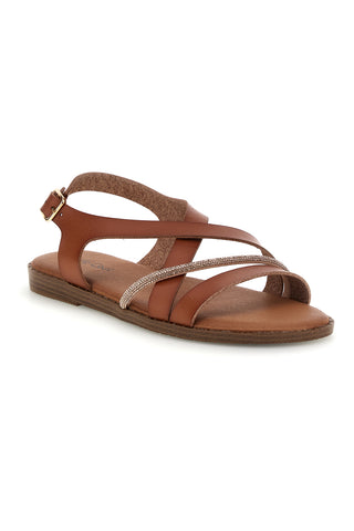 Camel Sandalen mit gekreuzten Riemen Café Kosten 20523