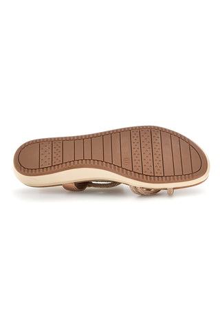 Sandali oro rosa con strass e cinturino elasticizzato Cafe' cost 80965