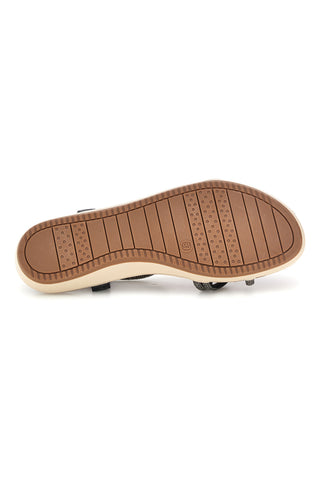 Sandali neri con strass e cinturino elasticizzato Cafe' cost 80965