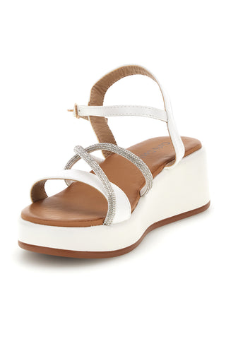 Weiße Sandalen mit Plateau Café kosten 80882