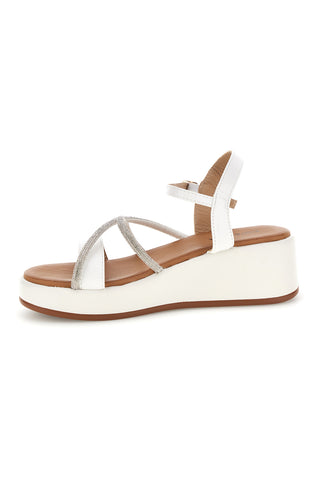 Weiße Sandalen mit Plateau Café kosten 80882