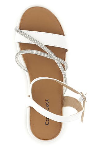 Weiße Sandalen mit Plateau Café kosten 80882