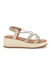 Silberne Sandalen mit Plateau Café Kosten 808814