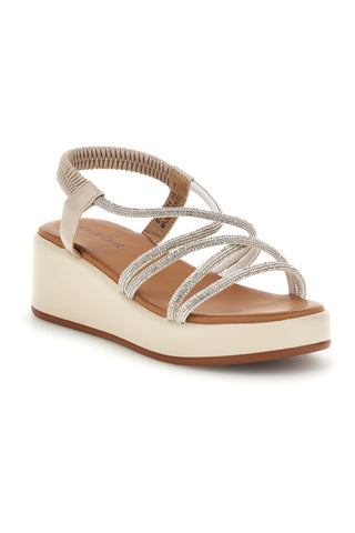 Silberne Sandalen mit Plateau Café Kosten 808814