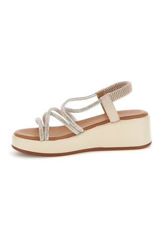 Silberne Sandalen mit Plateau Café Kosten 808814