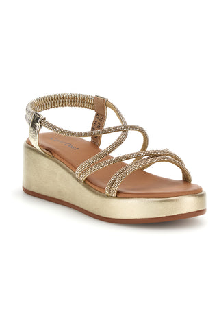 Gold Sandalen mit Plateau Café Kosten 808814