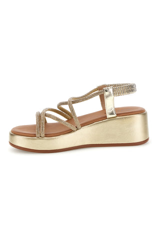 Gold Sandalen mit Plateau Café Kosten 808814