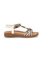 Weiße Sandalen mit verzierten Riemchen und Strasssteinen Quanna Mell k358607