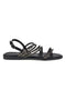 Schwarze Sandalen mit glänzenden Riemen Café kosten RH4