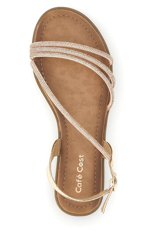 Champagner Sandalen mit Riemen Café Kosten RH7