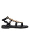 Schwarze Sandalen mit Schmuckapplikationen Café kosten RH25