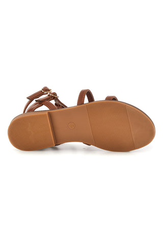 Kamelhaarige Sandalen mit Schmuckapplikationen Café kosten RH25