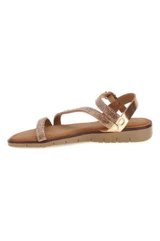 Sandali rose gold con fasce intrecciate Cafè cost RH23