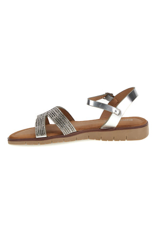 Silberne Sandalen mit geflochtenen Riemen Café kosten RH24