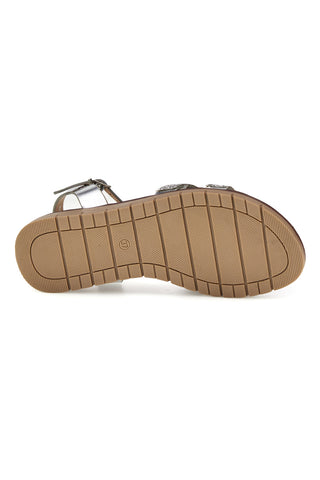 Silberne Sandalen mit geflochtenen Riemen Café kosten RH24