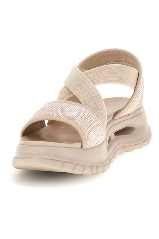 Sandali beige con fasce elastiche platform comfort Plocadi 353e001
