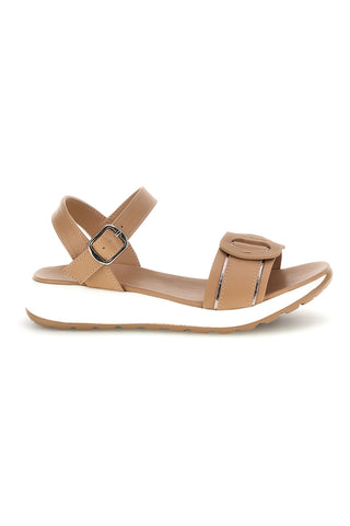 Sandali beige con cinturino regolabile suola comfort Plocadi Bza2423820
