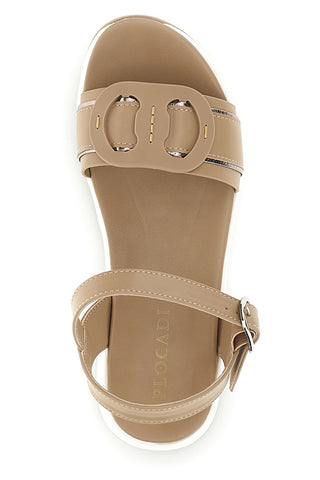 Sandali beige con cinturino regolabile suola comfort Plocadi Bza2423820