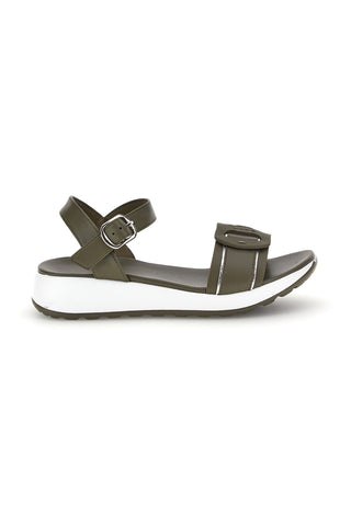 Sandali verde oliva con cinturino regolabile suola comfort Plocadi Bza2423820