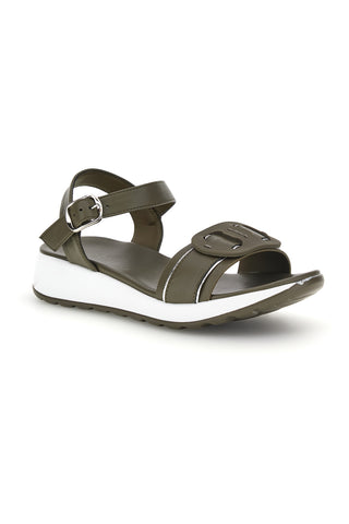 Sandali verde oliva con cinturino regolabile suola comfort Plocadi Bza2423820