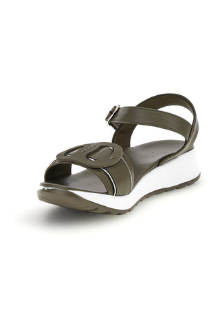 Sandali verde oliva con cinturino regolabile suola comfort Plocadi Bza2423820