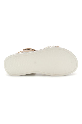 Beige Sandalen mit geflochtenem Riemen Komfortsohle Plocadi Bza9052612
