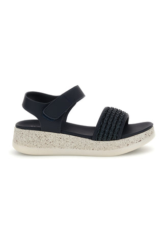 Sandali blu con fascia intrecciata suola comfort Plocadi Bza9052612