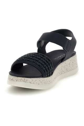 Blaue Sandalen mit gewebtem Band Komfortsohle Plocadi Bza9052612