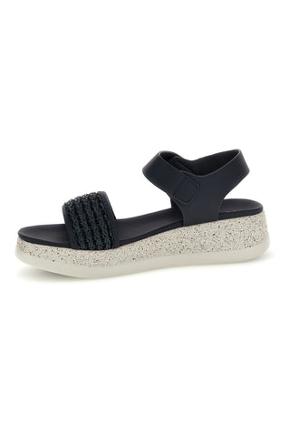 Blaue Sandalen mit gewebtem Band Komfortsohle Plocadi Bza9052612