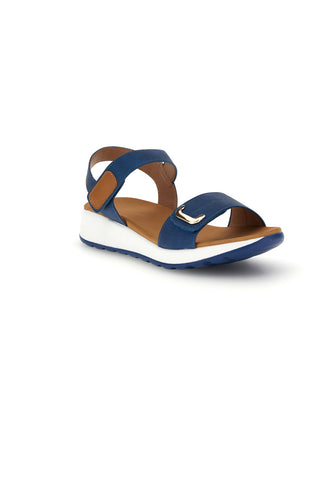 Blaue Sandalen mit Klettverschluss Komfortsohle Plocadi Bza242387a
