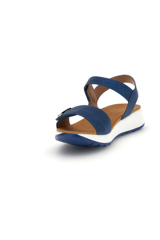 Blaue Sandalen mit Klettverschluss Komfortsohle Plocadi Bza242387a
