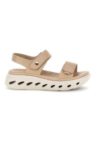 Sandali beige con strappi in velcro suola comfort Plocadi G88382