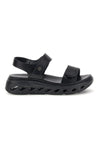 Sandali neri con strappi in velcro suola comfort Plocadi G88382