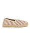 Beige und weiß gestreifte Espadrilles aus Stoff Prima riga p687