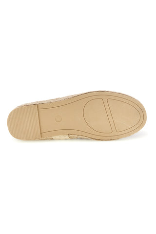 Beige und weiß gestreifte Espadrilles aus Stoff Prima riga p687