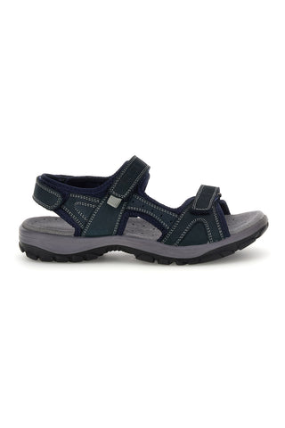 Blaue Sandalen aus echtem Leder mit Klettverschluss Fly dinamic FD54