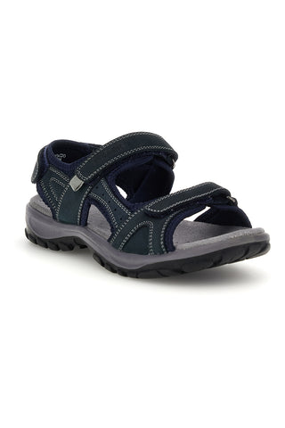 Sandali blu in vera pelle con strappi in velcro Fly dinamic FD54