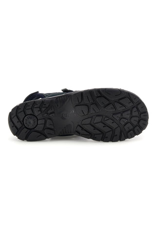 Sandali blu in vera pelle con strappi in velcro Fly dinamic FD54
