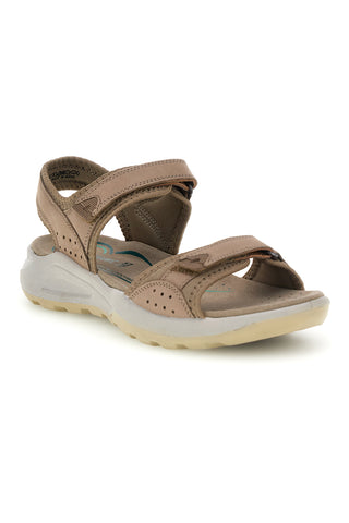 Sandali beige in vera pelle con plantare anatomico 6 fly dinamic FD41