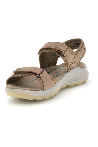 Sandali beige in vera pelle con plantare anatomico 6 fly dinamic FD41