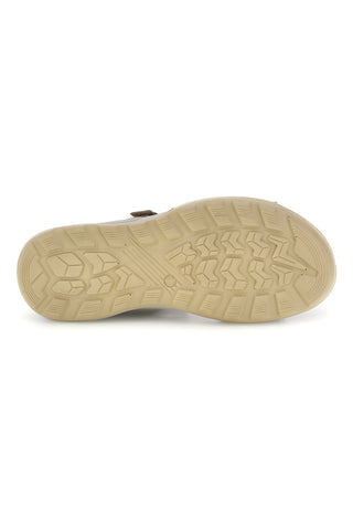 Sandali beige in vera pelle con plantare anatomico 6 fly dinamic FD41